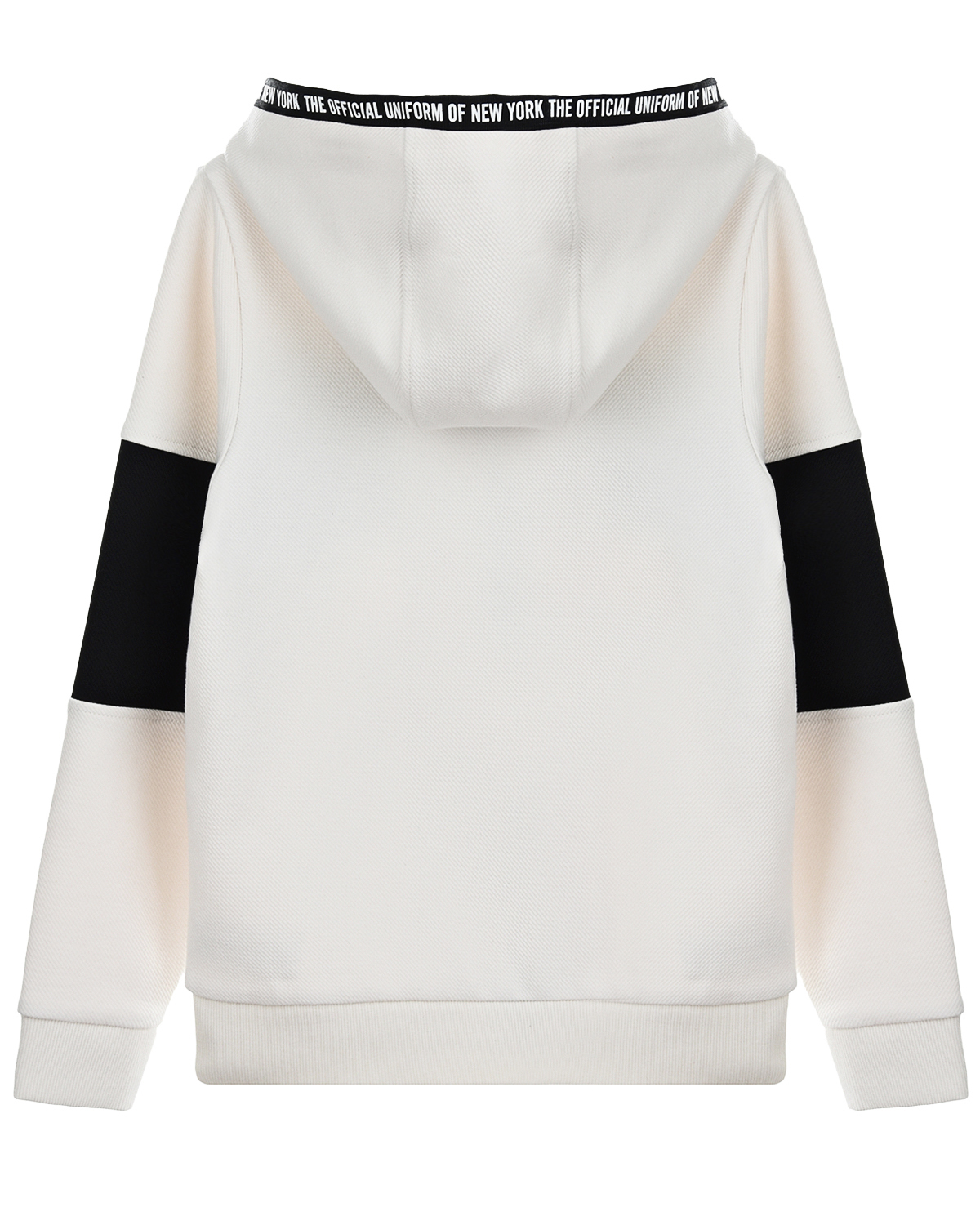 Белая спортивная куртка с черной полосой DKNY детская, размер 140, цвет мультиколор - фото 3