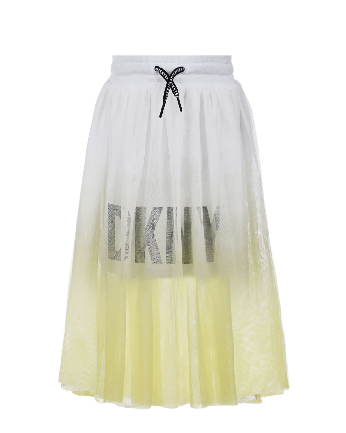 Двухслойная юбка с логотипом DKNY