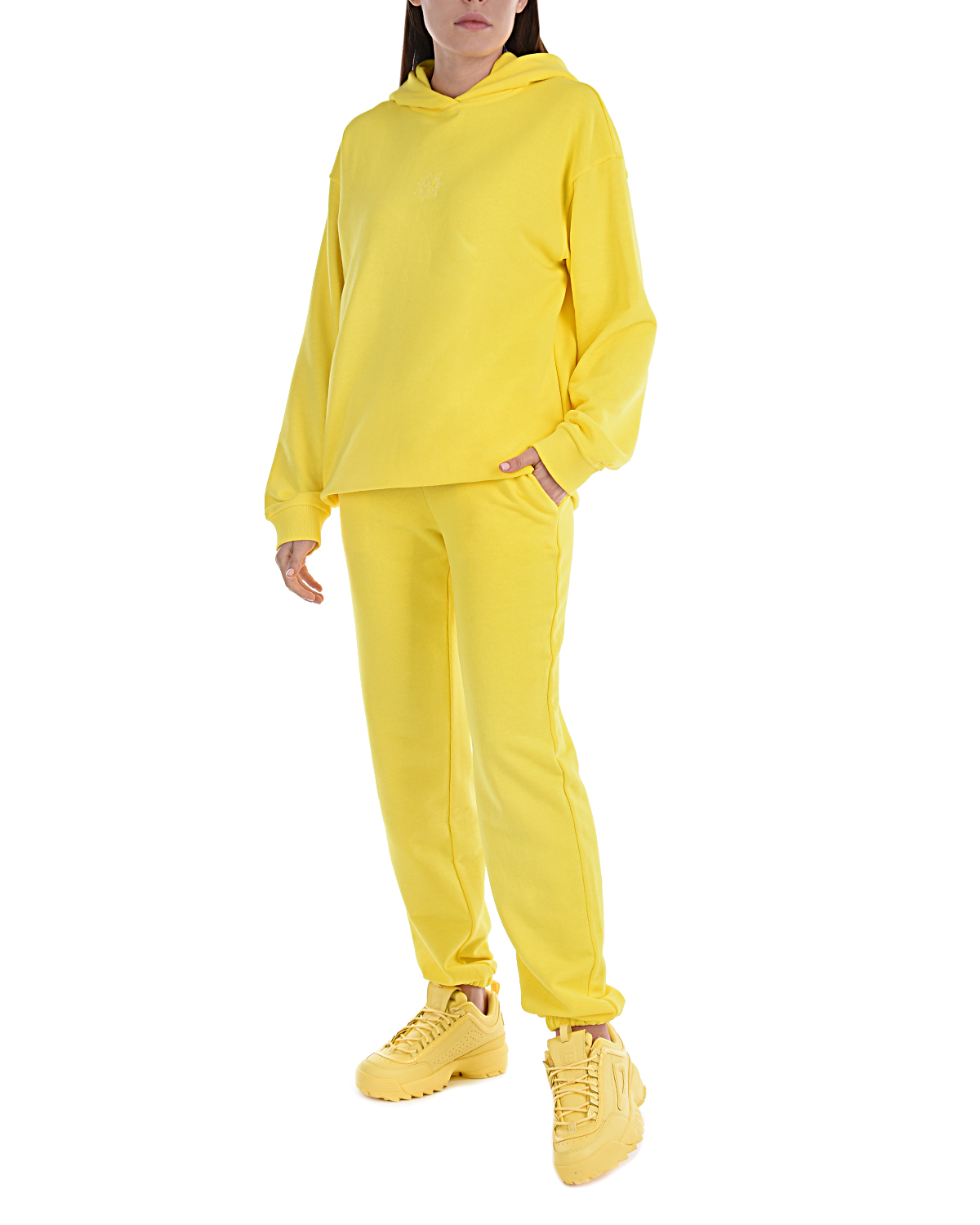 Желтые трикотажные брюки Dan Maralex, размер 42, цвет желтый - фото 4