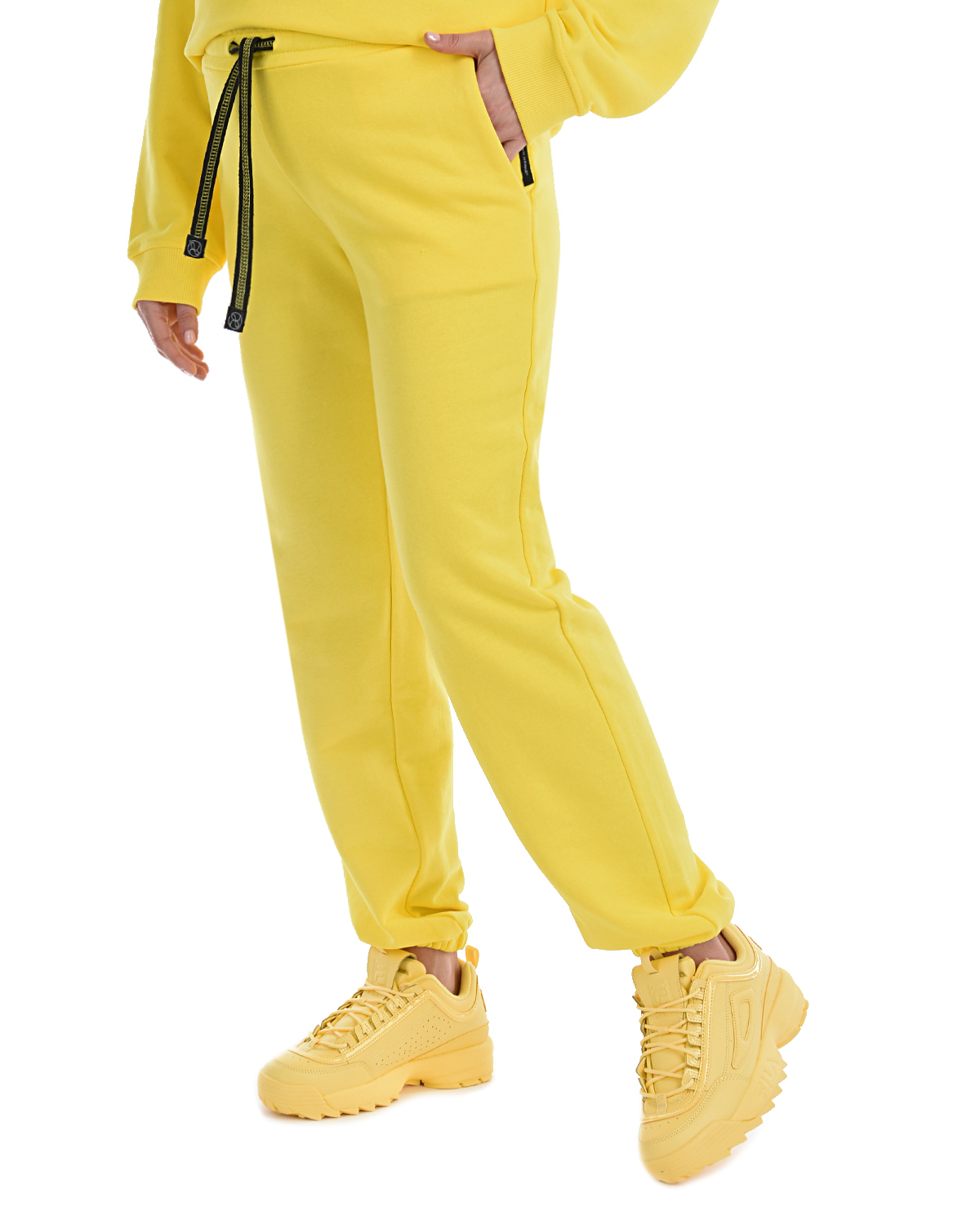 Желтые трикотажные брюки Dan Maralex, размер 42, цвет желтый - фото 7