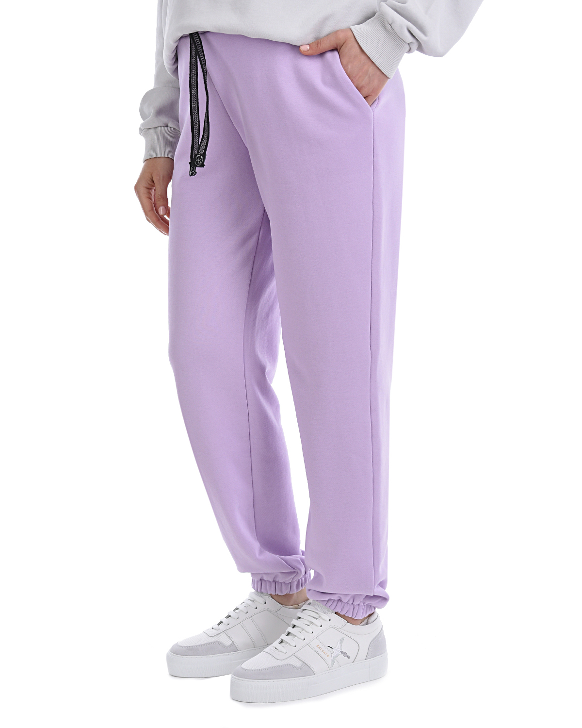 Сиреневые трикотажные брюки Dan Maralex, размер 42, цвет сиреневый - фото 7