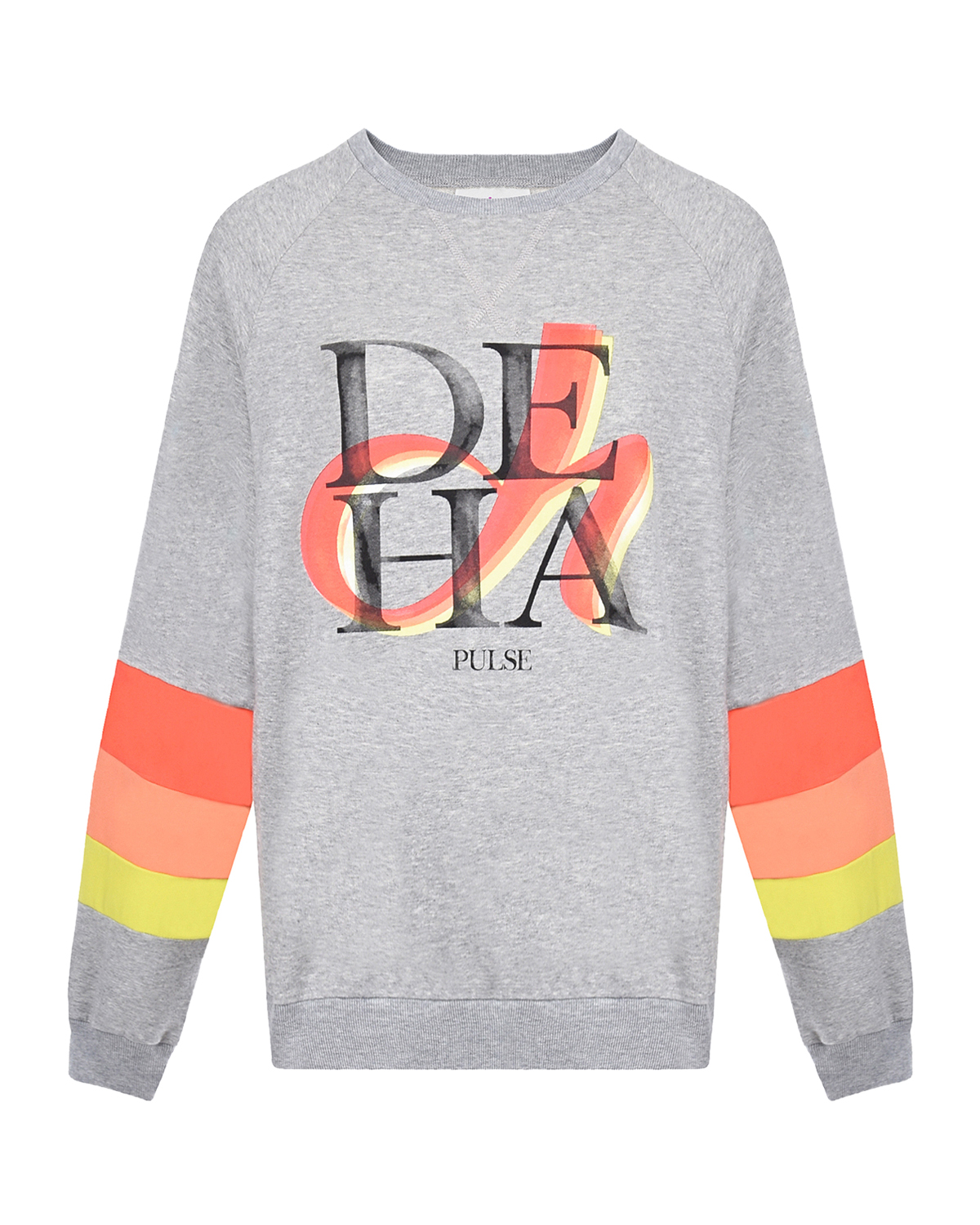 

Серый свитшот с полосками на рукавах Deha