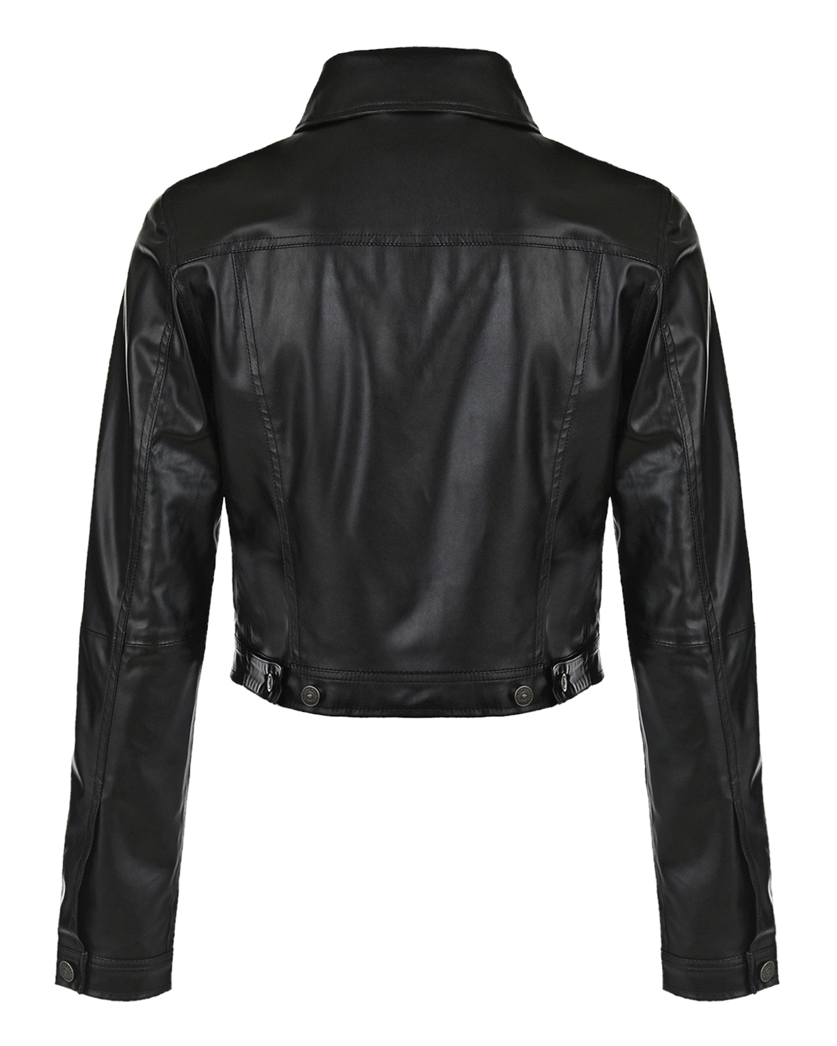 Черная куртка из эко-кожи Diesel детская, размер 164, цвет черный - фото 2