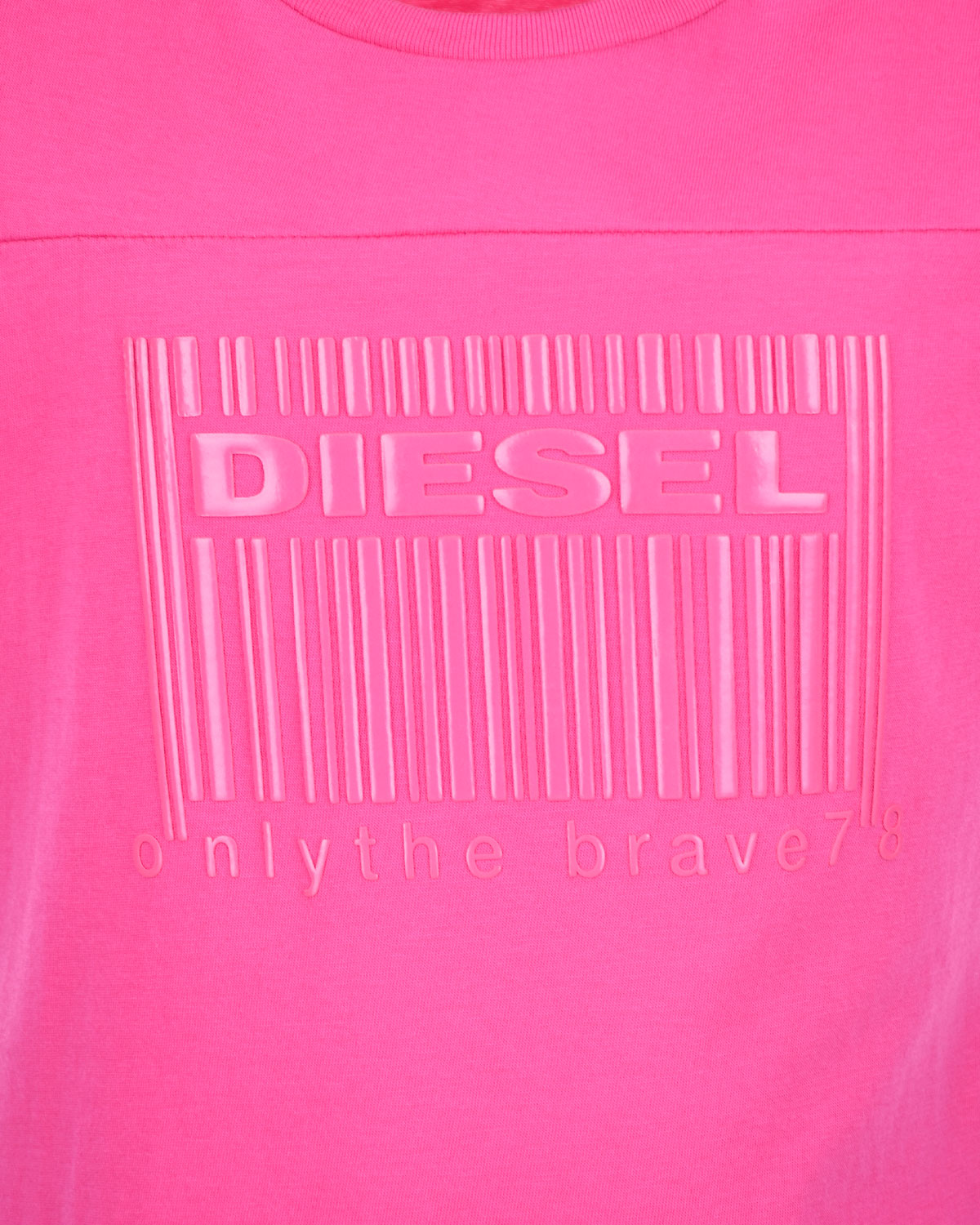 Трикотажное платье цвета фуксии Diesel детское, размер 104 - фото 3