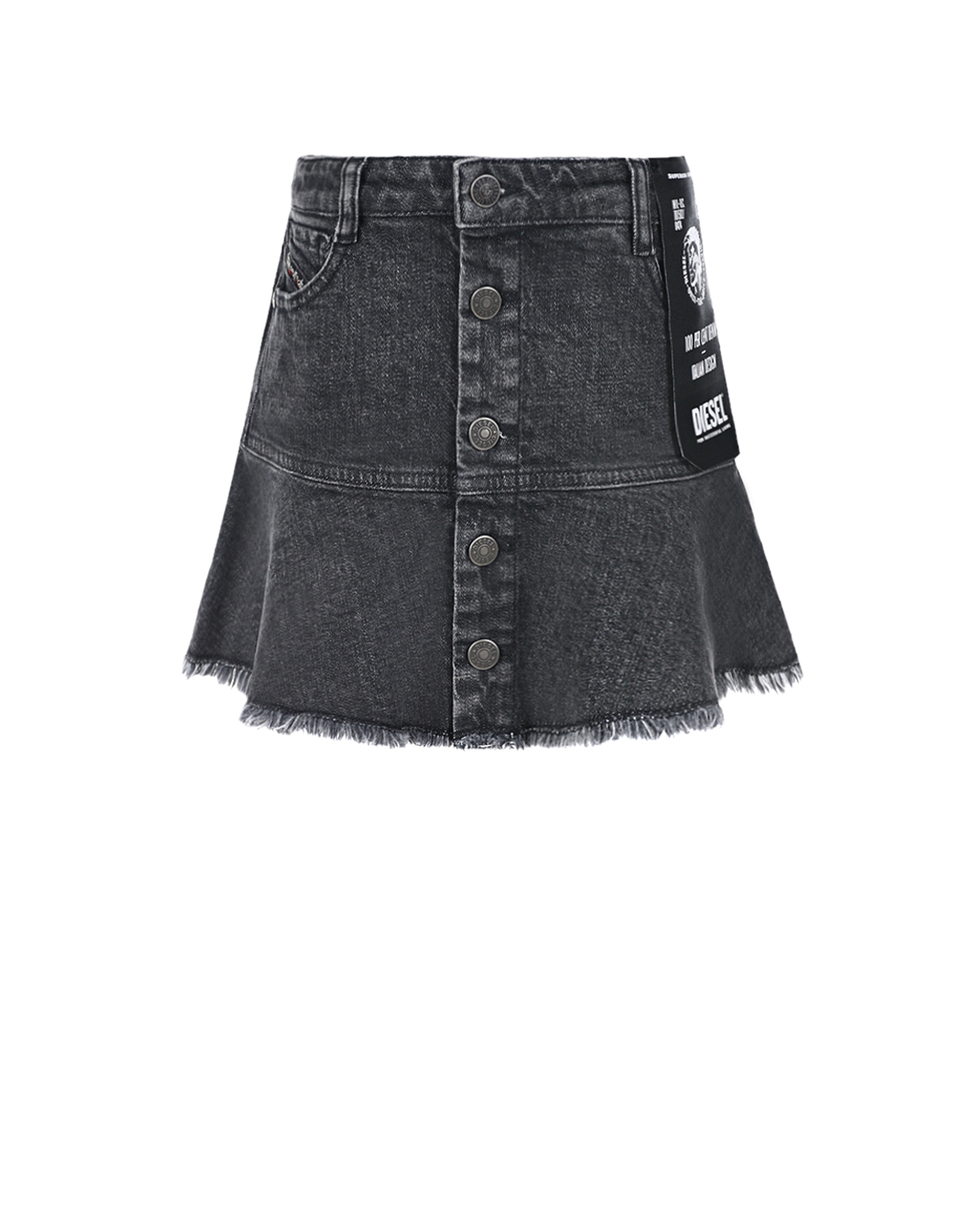Темно-серая джинсовая юбка Diesel детское, размер 116, цвет серый - фото 1