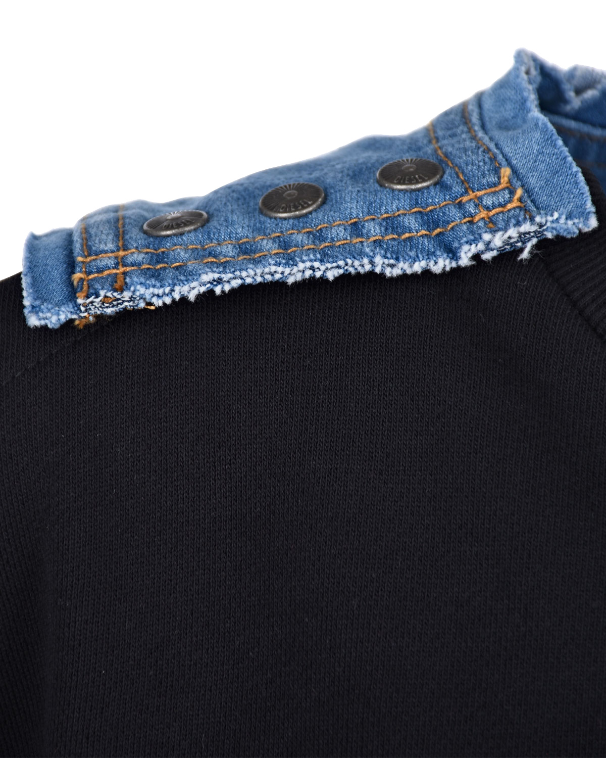 Черно-синее платье с джинсовой вставкой Diesel детское, размер 140, цвет мультиколор - фото 4
