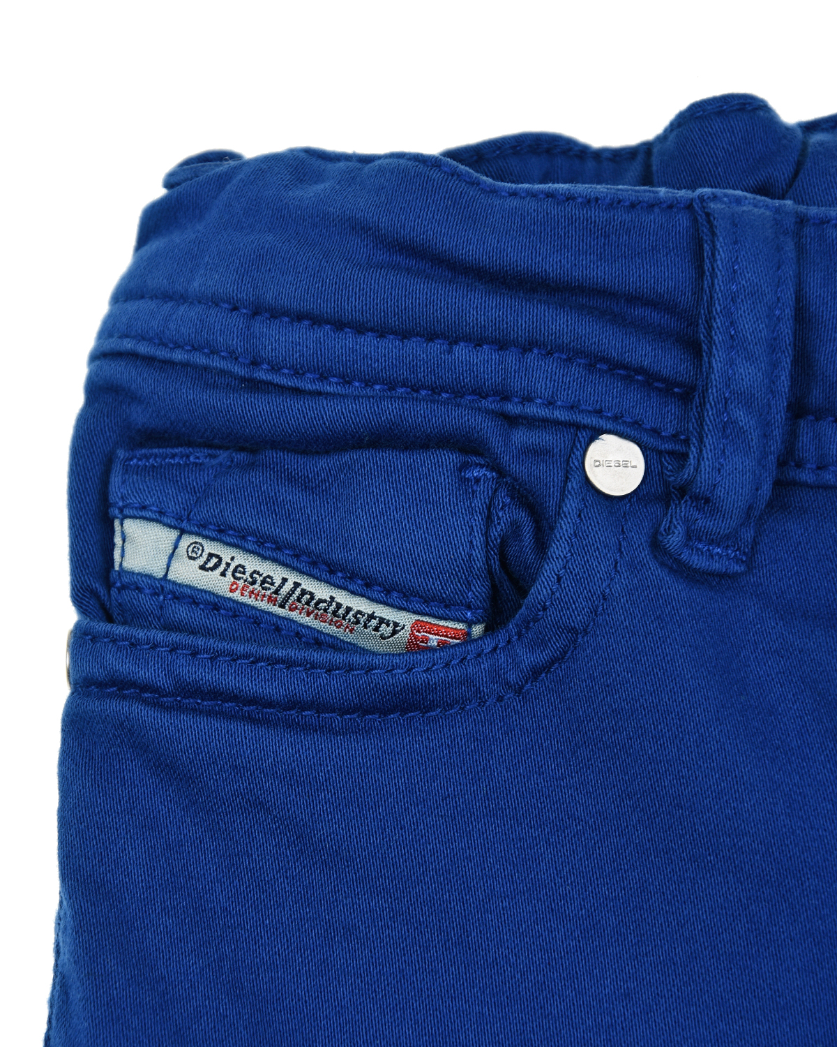 Синие джинсовые джоггеры Diesel детские, размер 80, цвет синий - фото 3