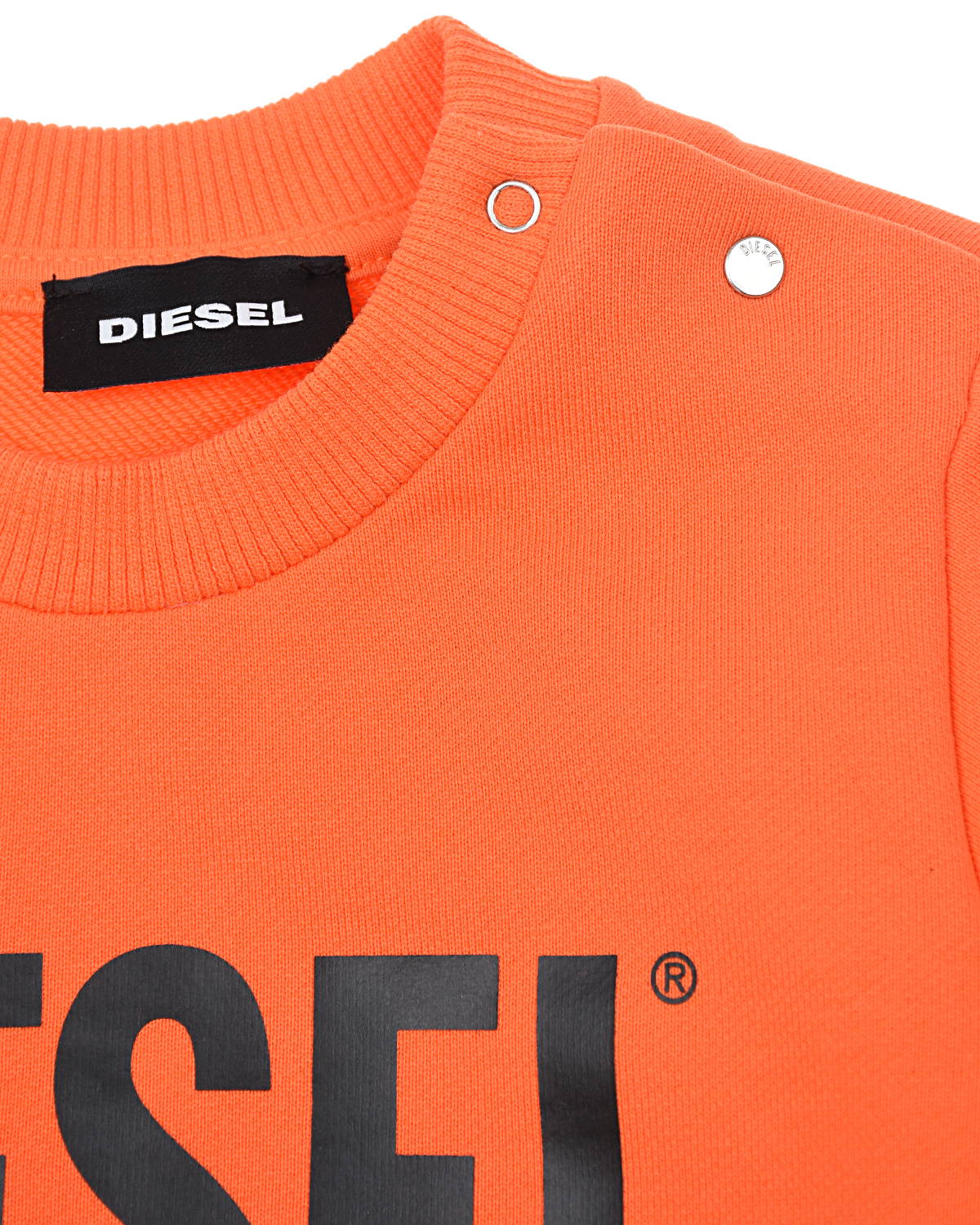 Оранжевый свитшот с логотипом Diesel детский, размер 80 - фото 5