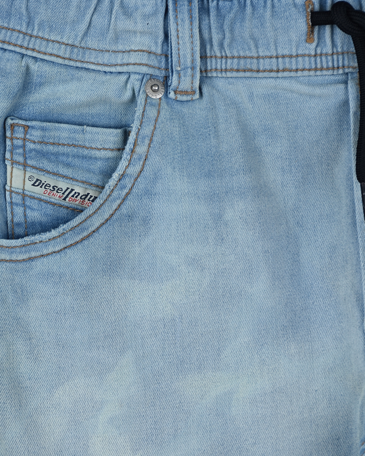 Светло-голубые джинсовые бермуды Diesel детское, размер 104, цвет голубой - фото 3