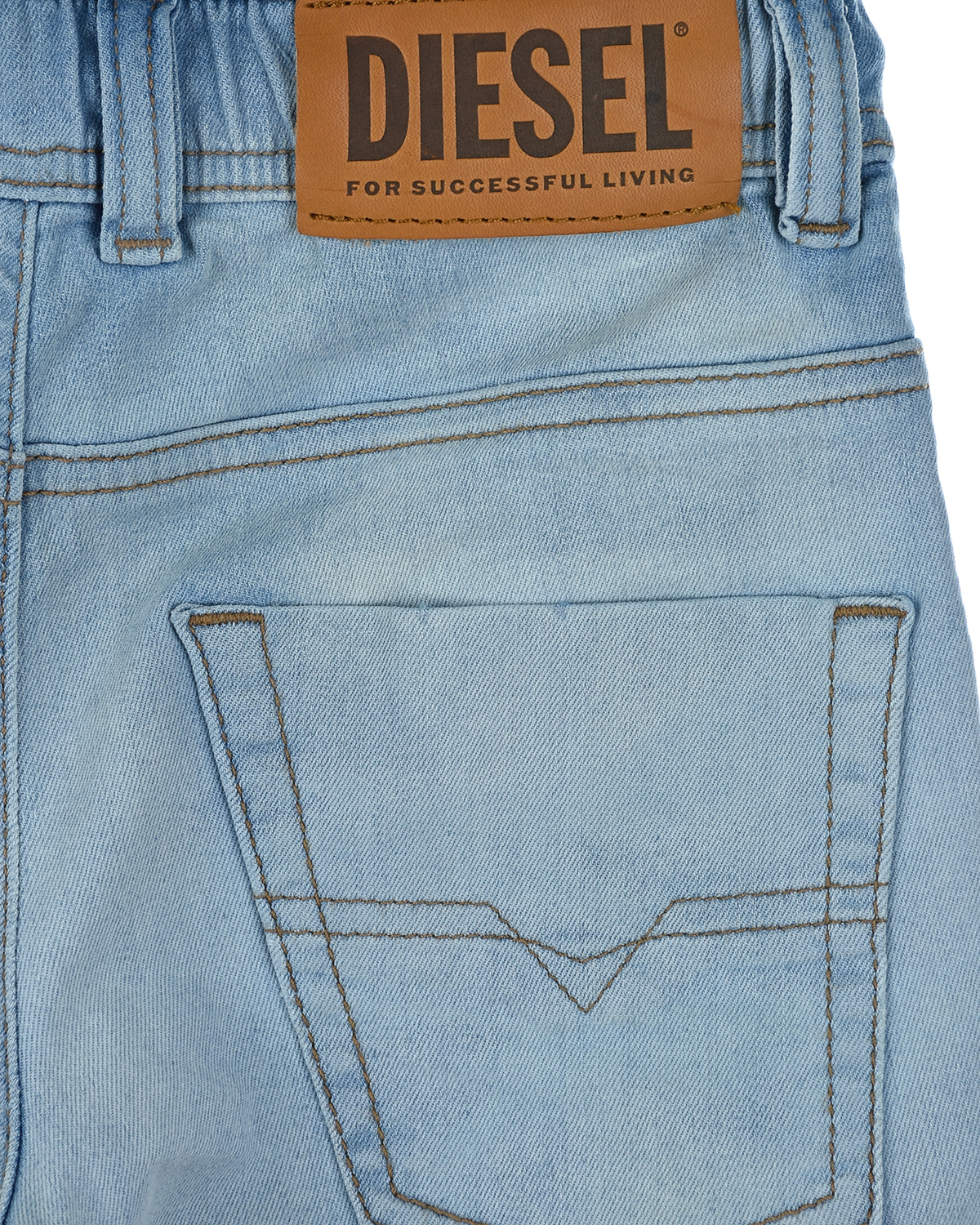 Светло-голубые джинсовые бермуды Diesel детское, размер 104, цвет голубой - фото 4
