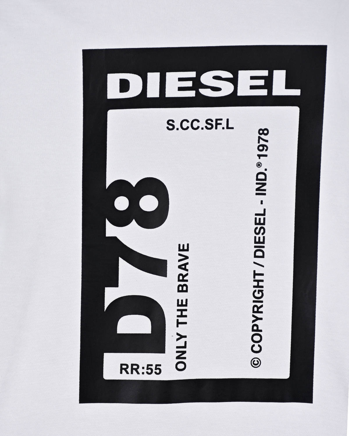 Белая футболка с принтом "D78" Diesel детская, размер 128, цвет белый - фото 4