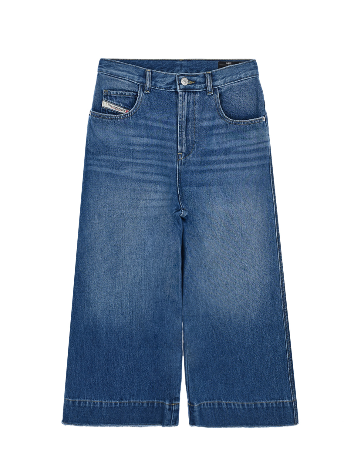 Свободные укороченные джинсы Diesel детские, размер 152, цвет синий - фото 1