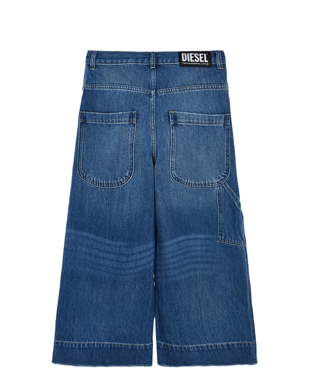Свободные укороченные джинсы Diesel детские, размер 152, цвет синий - фото 2