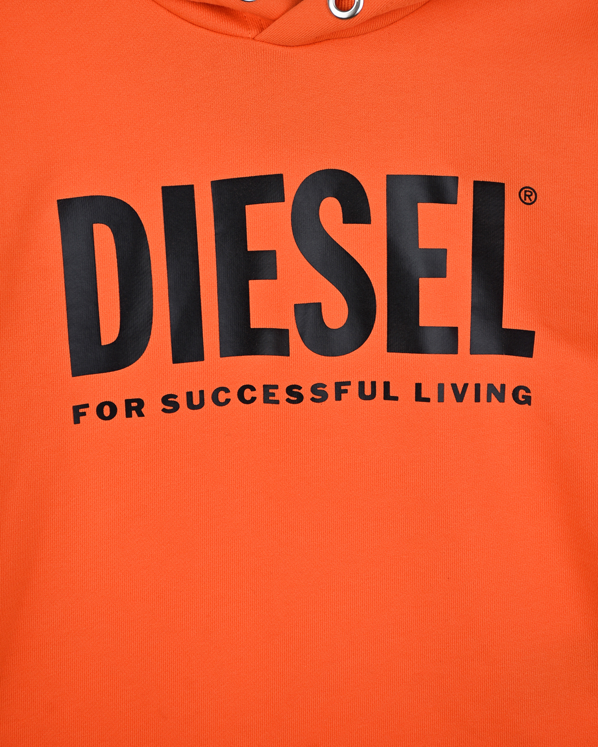 Толстовка-худи оранжевого цвета Diesel детская, размер 104 - фото 3