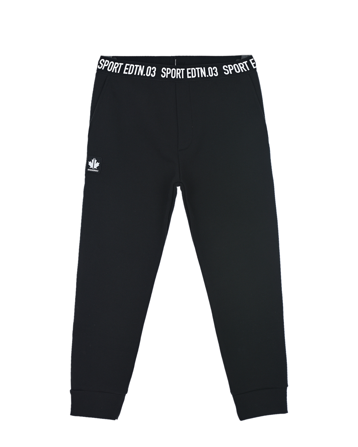 Черные спортивные брюки sport edtn 03 Dsquared2 детские, размер 152, цвет черный - фото 1
