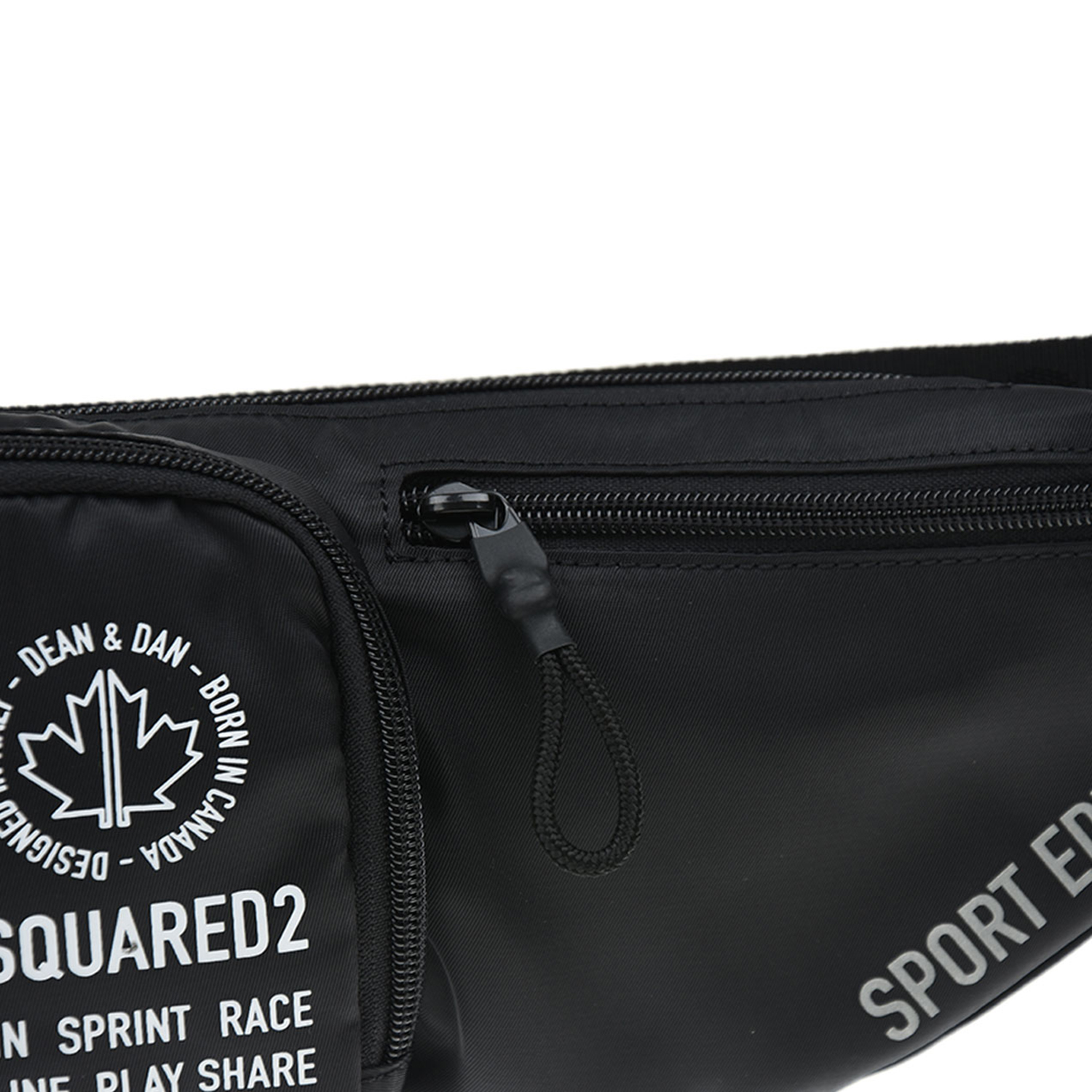 Черная поясная сумка с принтом "Sport edtn 03",15х7х45 см Dsquared2 детская, размер unica, цвет черный - фото 5