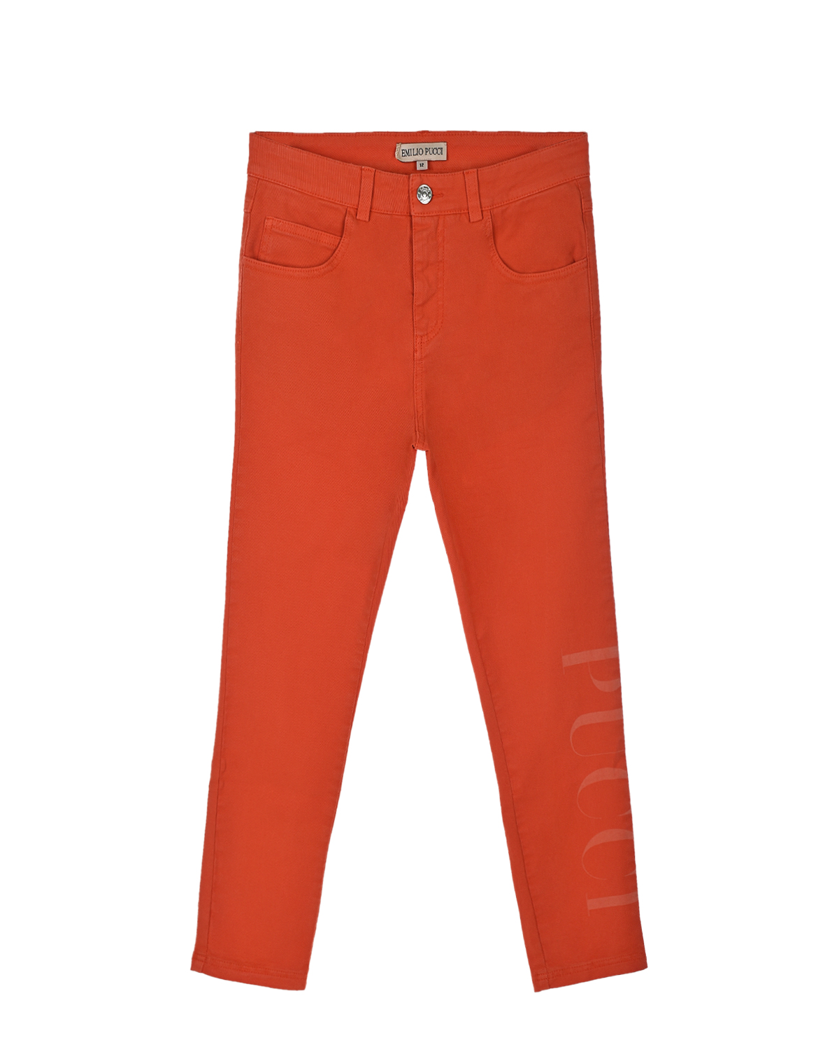 Оранжевые джинсы с логотипом Emilio Pucci