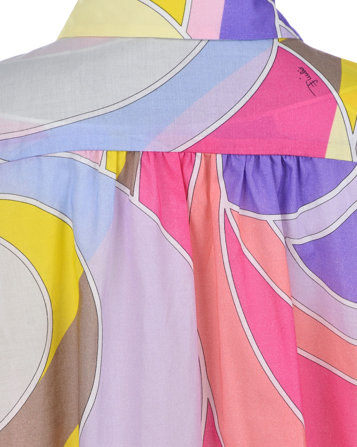 Платье-рубашка с короткими рукавами Emilio Pucci детское, размер 104, цвет мультиколор - фото 4