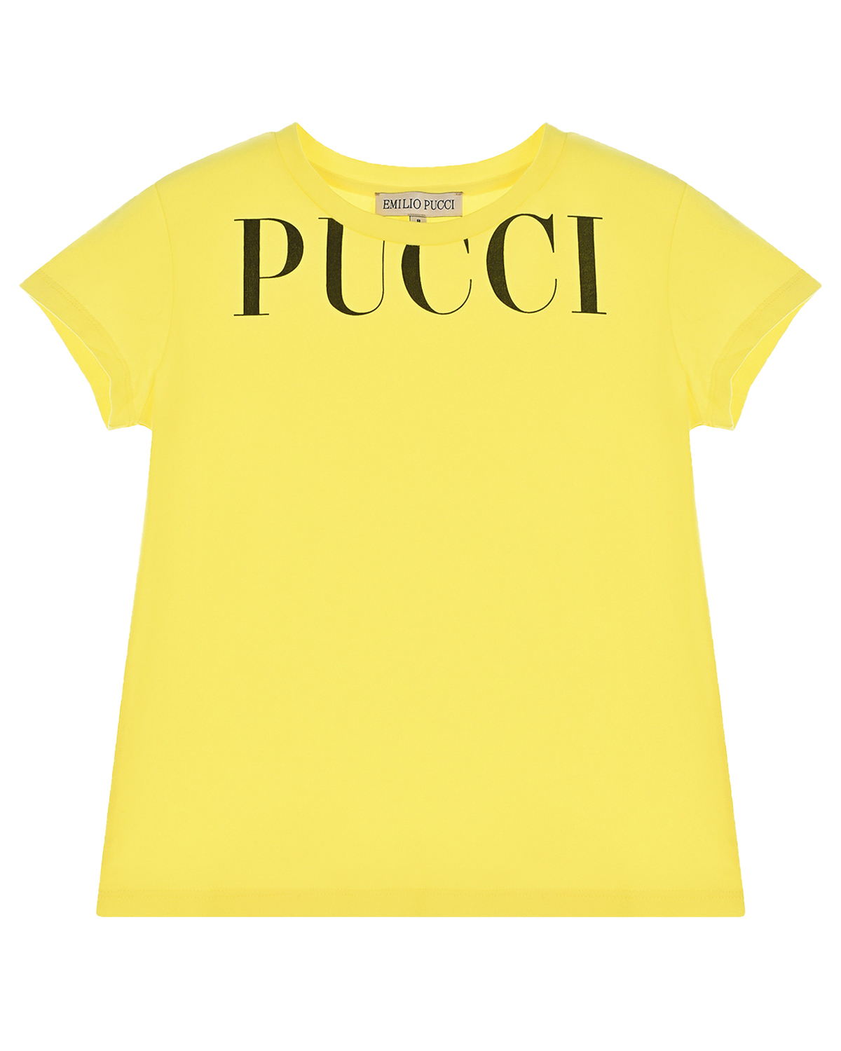 Желтая футболка с логотипом Emilio Pucci
