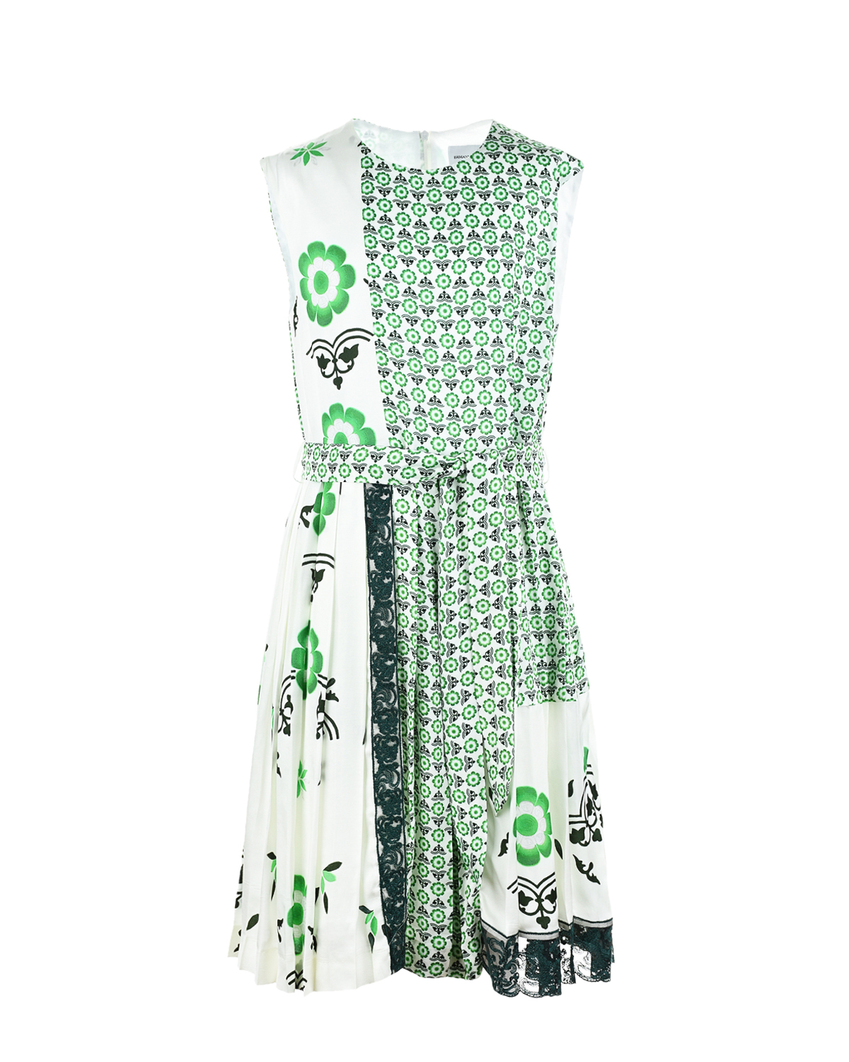 Зеленое платье с ажурными вставками Ermanno Scervino детское, размер 140, цвет зеленый - фото 1