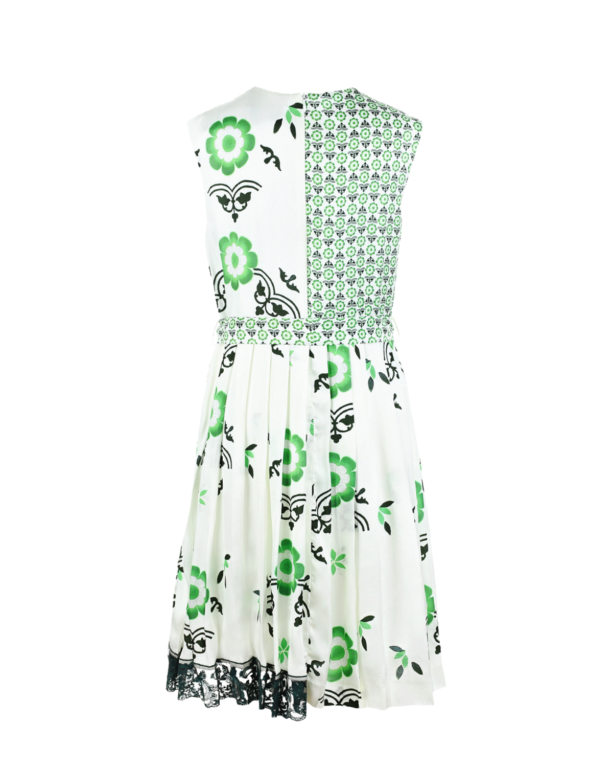 Зеленое платье с ажурными вставками Ermanno Scervino детское, размер 140, цвет зеленый - фото 3