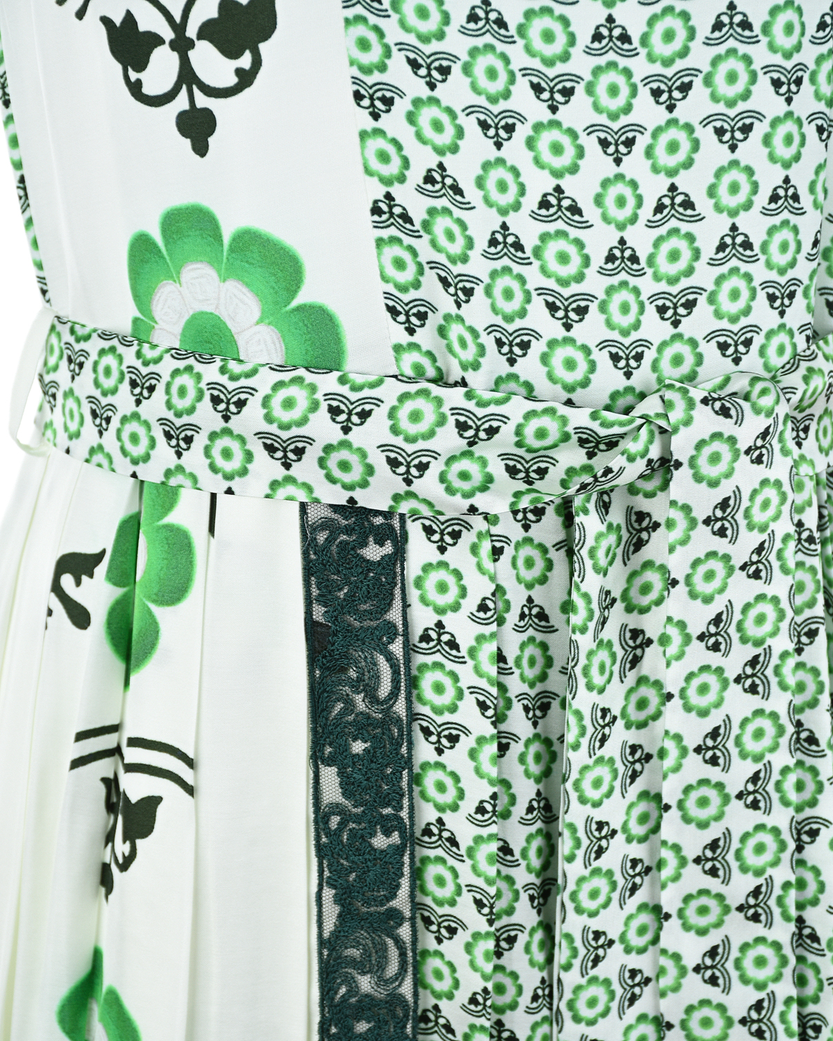 Зеленое платье с ажурными вставками Ermanno Scervino детское, размер 140, цвет зеленый - фото 4