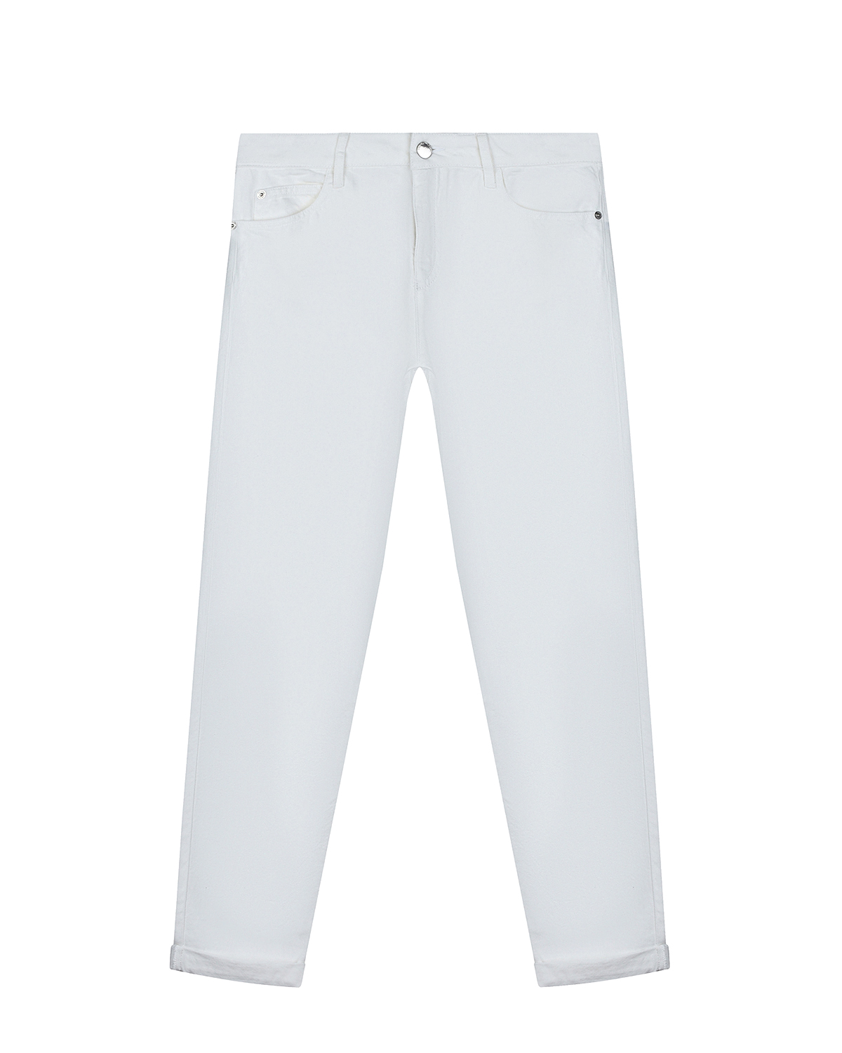 Белые джинсы прямого кроя Emporio Armani детские, размер 152, цвет белый - фото 1