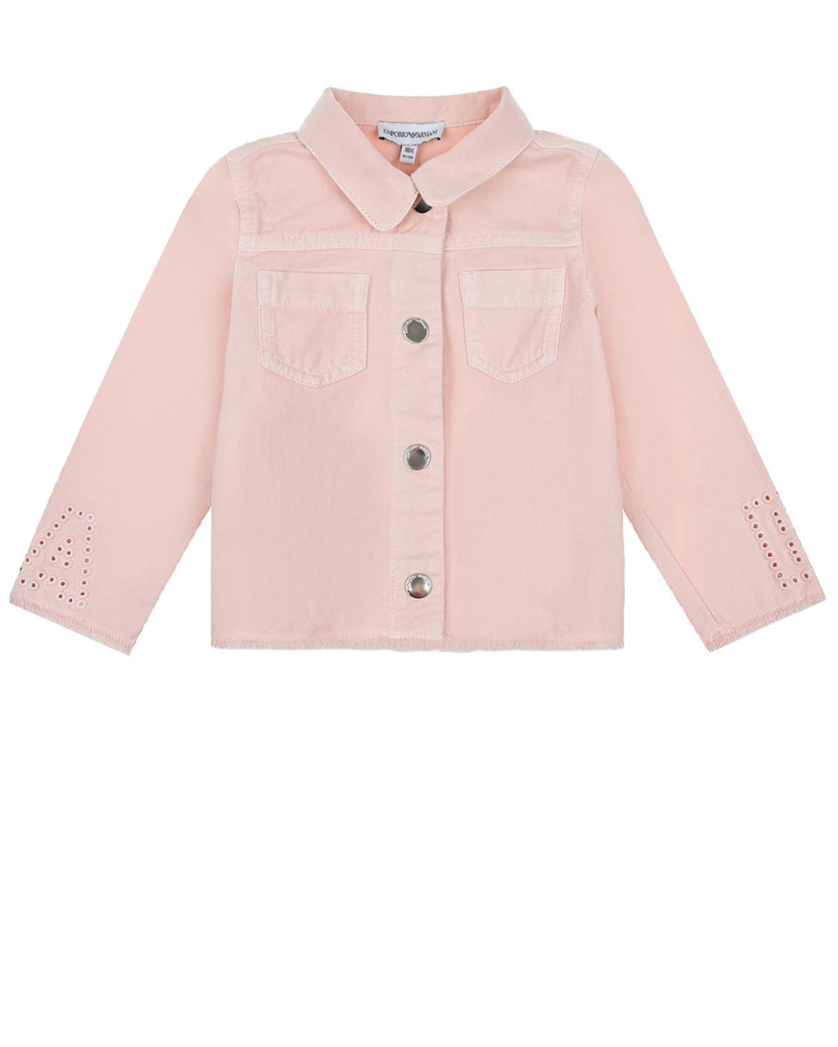 Легкая куртка на пуговицах Emporio Armani детская, размер 86, цвет бежевый - фото 1