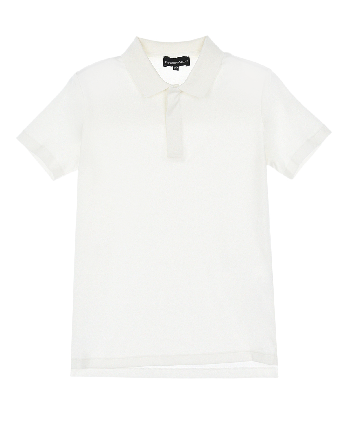 Белая футболка-поло на молнии Emporio Armani