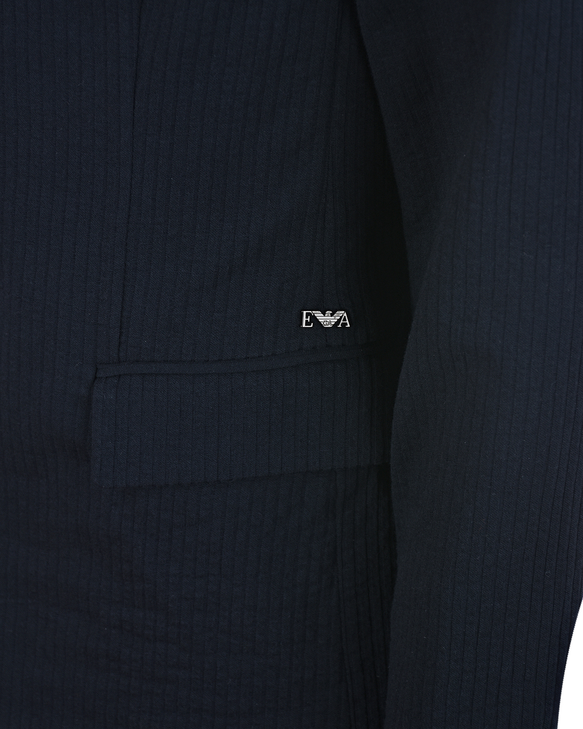 Темно-синий пиджак с капюшоном Emporio Armani детское, размер 140, цвет черный - фото 4