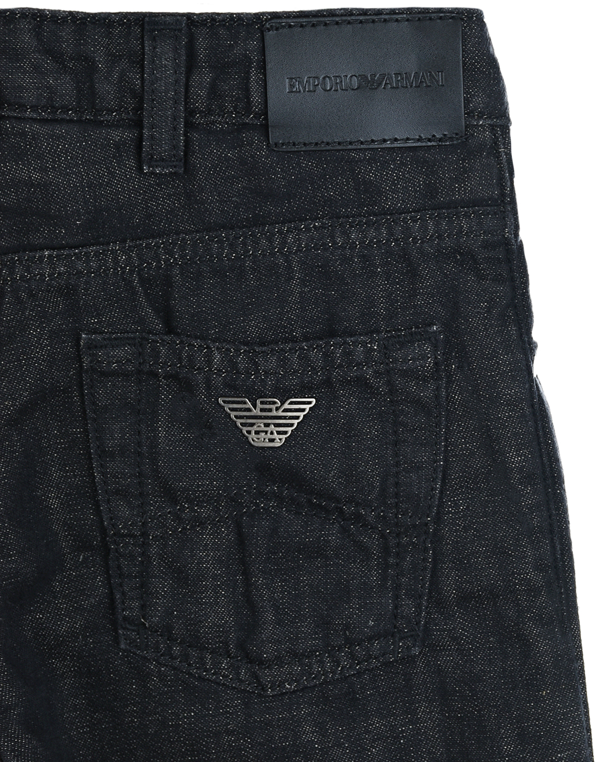 Черные джинсовые брюки Emporio Armani детские, размер 134, цвет черный - фото 4