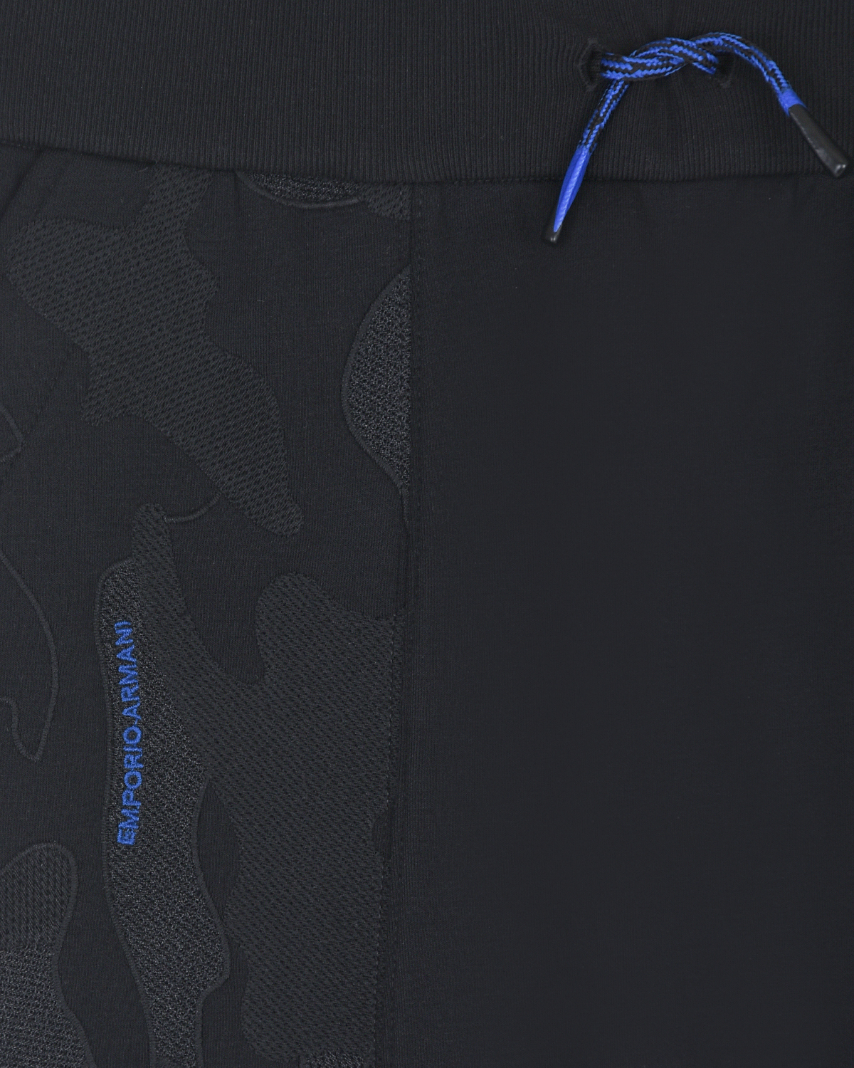 Спортивные брюки с камуфляжными лампасами Emporio Armani детские, размер 140, цвет черный - фото 3