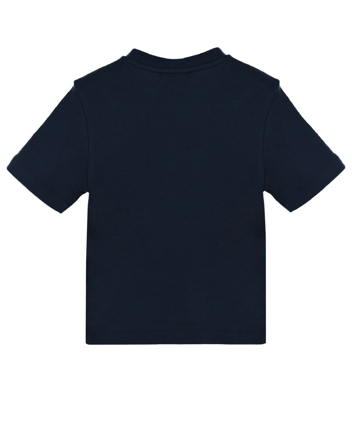 Синяя футболка с белым логотипом Emporio Armani детская, размер 104, цвет синий - фото 2