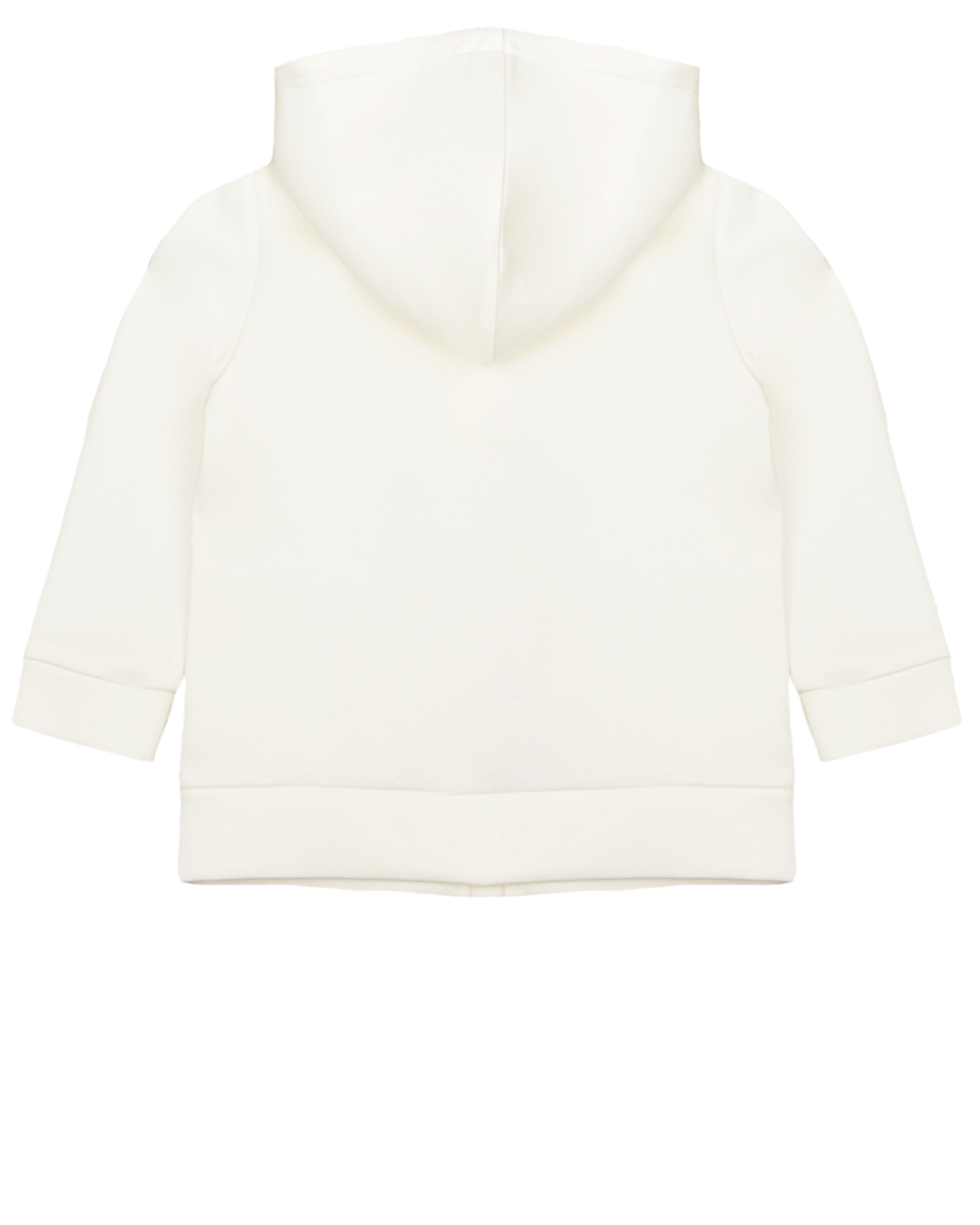 Белая спортивная куртка с капюшоном Emporio Armani детская, размер 86, цвет белый - фото 2