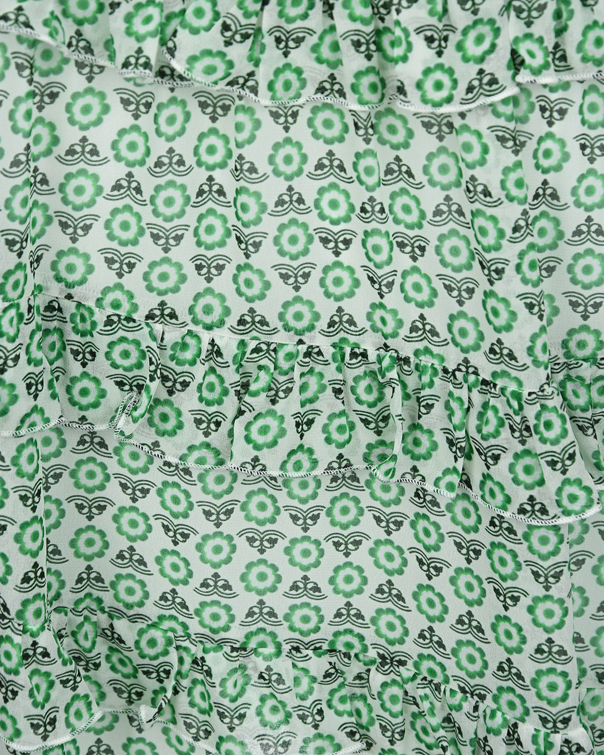 Зеленая юбка с оборками Ermanno Scervino детская, размер 140, цвет зеленый - фото 3