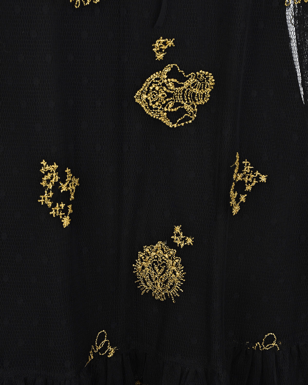 Черное платье с золотистой вышивкой Ermanno Ermanno Scervino, размер 40, цвет черный - фото 8