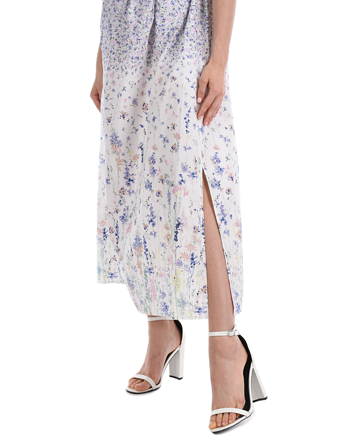 Приталенное платье-миди с цветочным принтом Ermanno Ermanno Scervino, размер 40 - фото 8