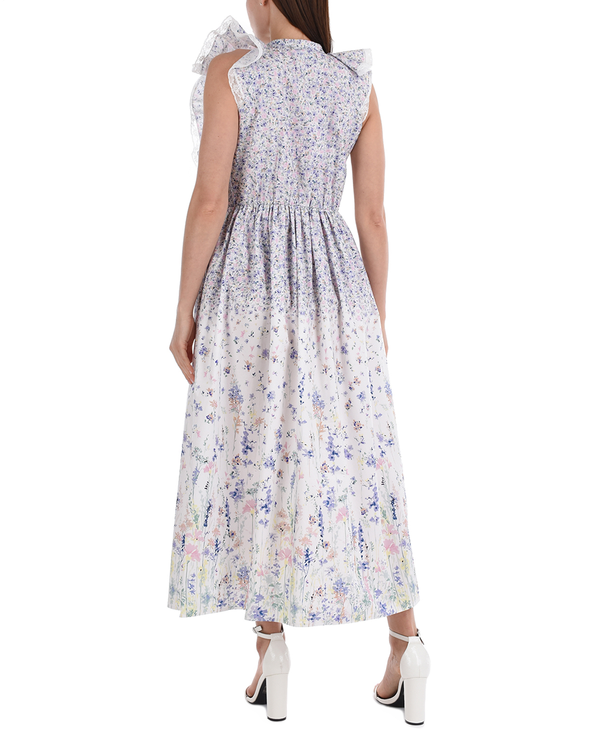Приталенное платье-миди с цветочным принтом Ermanno Ermanno Scervino, размер 40 - фото 3