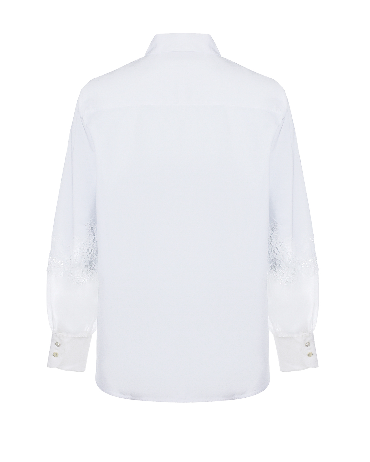 Белая рубашка с кружевными вставками Ermanno Ermanno Scervino, размер 40, цвет белый - фото 2