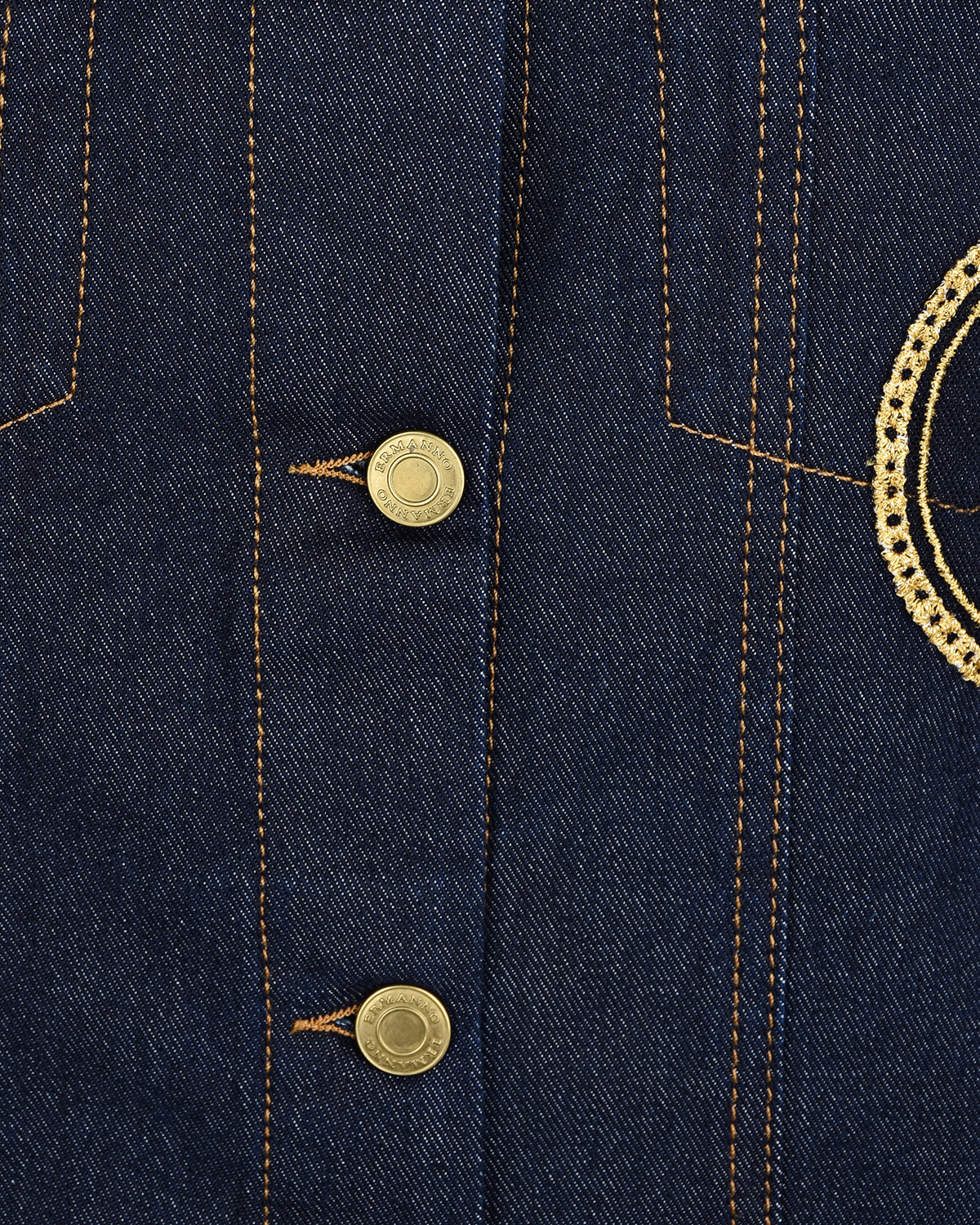 Темно-синяя джинсовая куртка Ermanno Ermanno Scervino, размер 40, цвет нет цвета - фото 6
