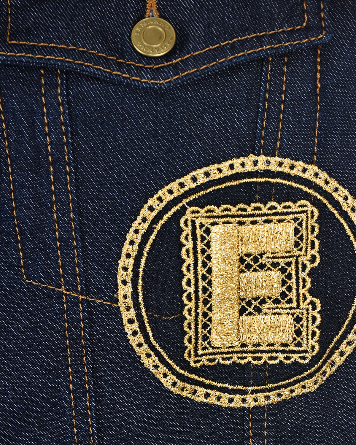Темно-синяя джинсовая куртка Ermanno Ermanno Scervino, размер 40, цвет нет цвета - фото 8