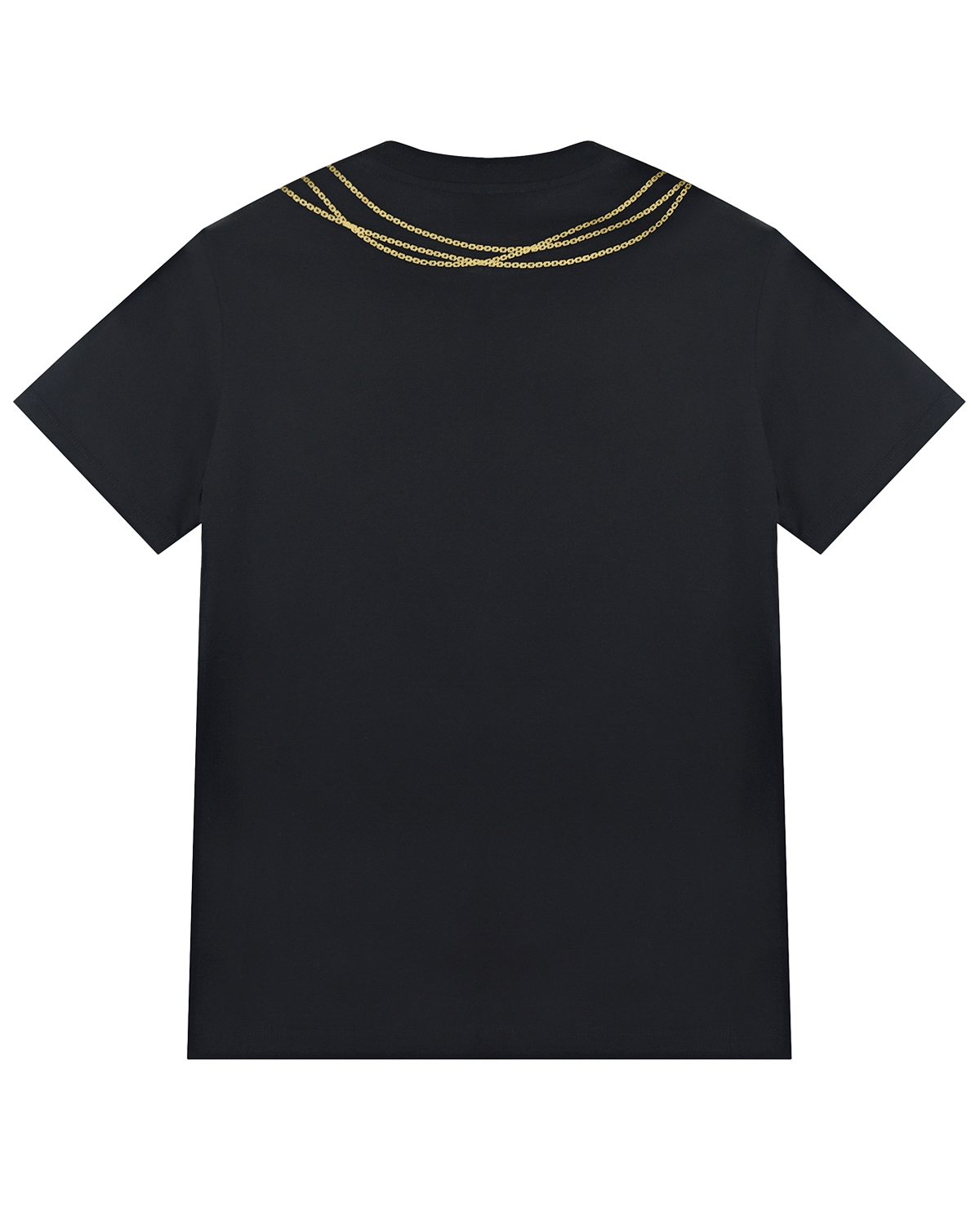 Черная футболка с принтом "сумки" Fendi детская, размер 128, цвет черный - фото 2