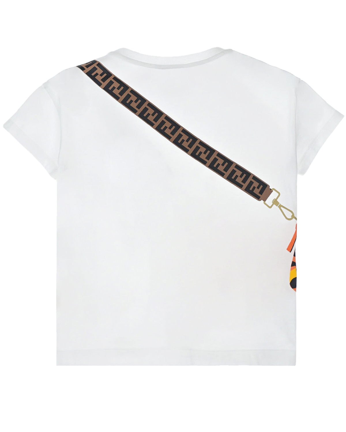 Белая футболка с принтом "джунгли" Fendi детская, размер 128, цвет белый - фото 2