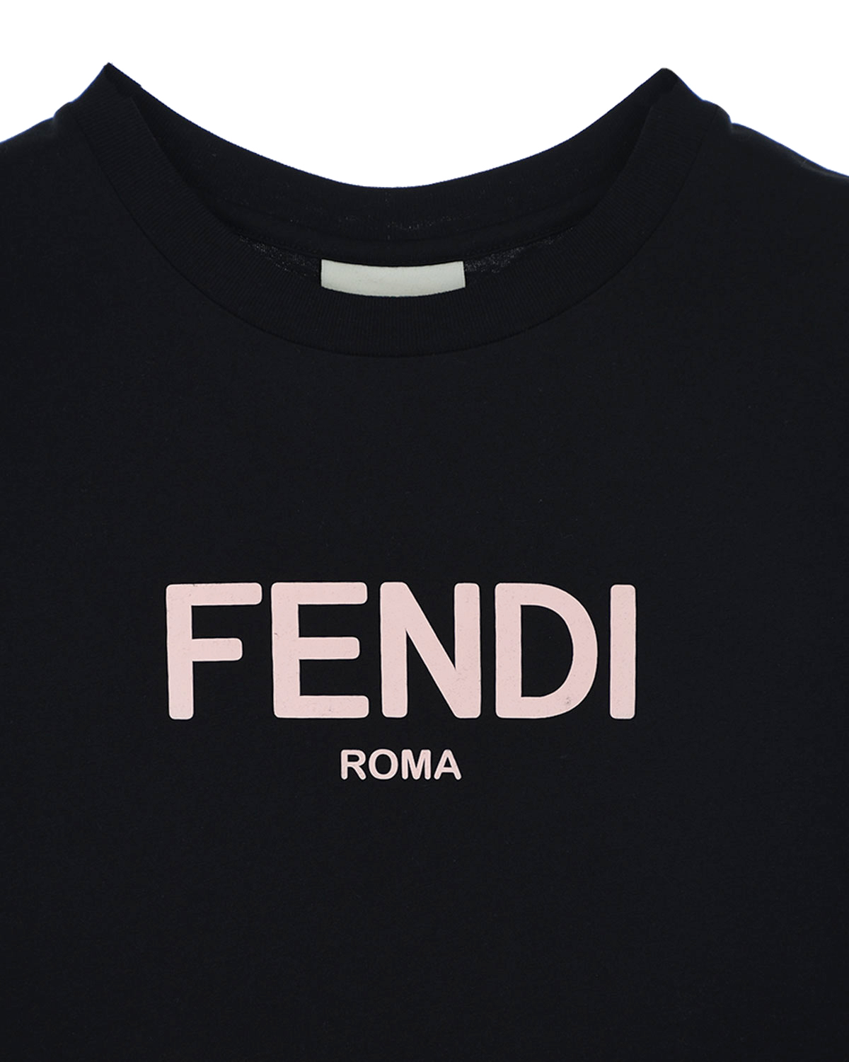 Удлиненная футболка с логотипом Fendi детская, размер 128, цвет черный - фото 3