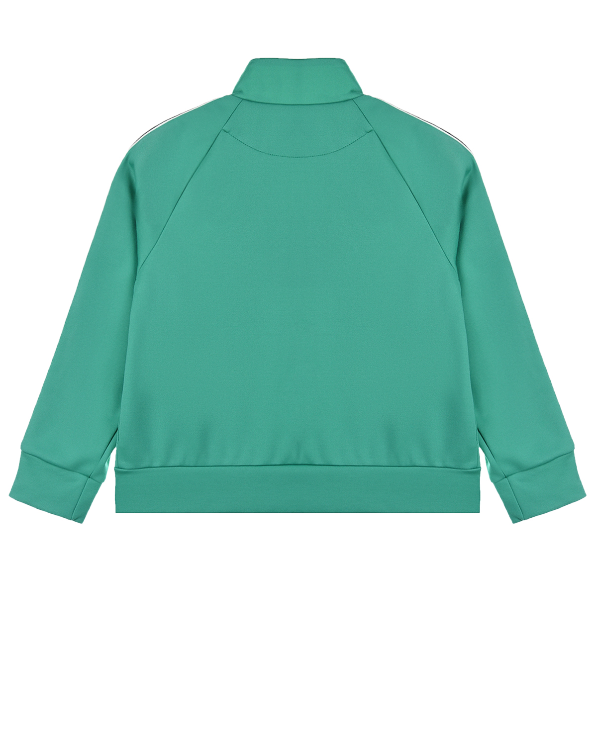Зеленая спортивная куртка с брендированными лампасами Fendi детская, размер 128, цвет зеленый - фото 2