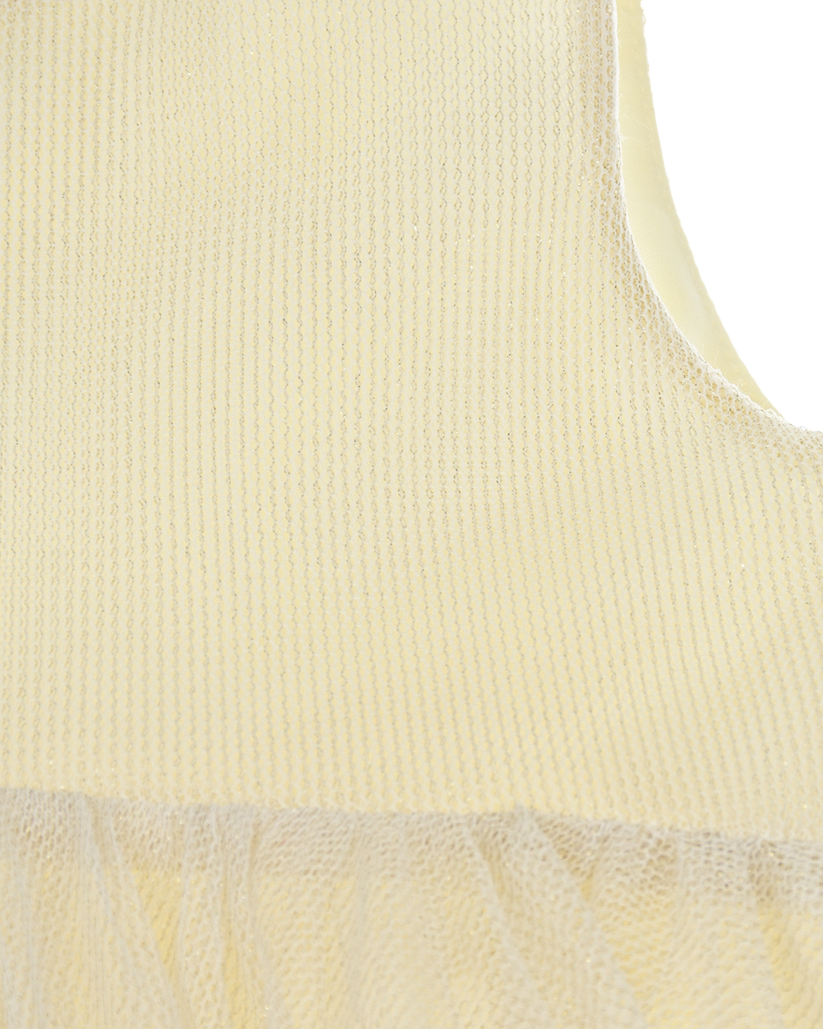Кремовое платье с кружевом по подолу Fendi детское, размер 80, цвет кремовый - фото 3