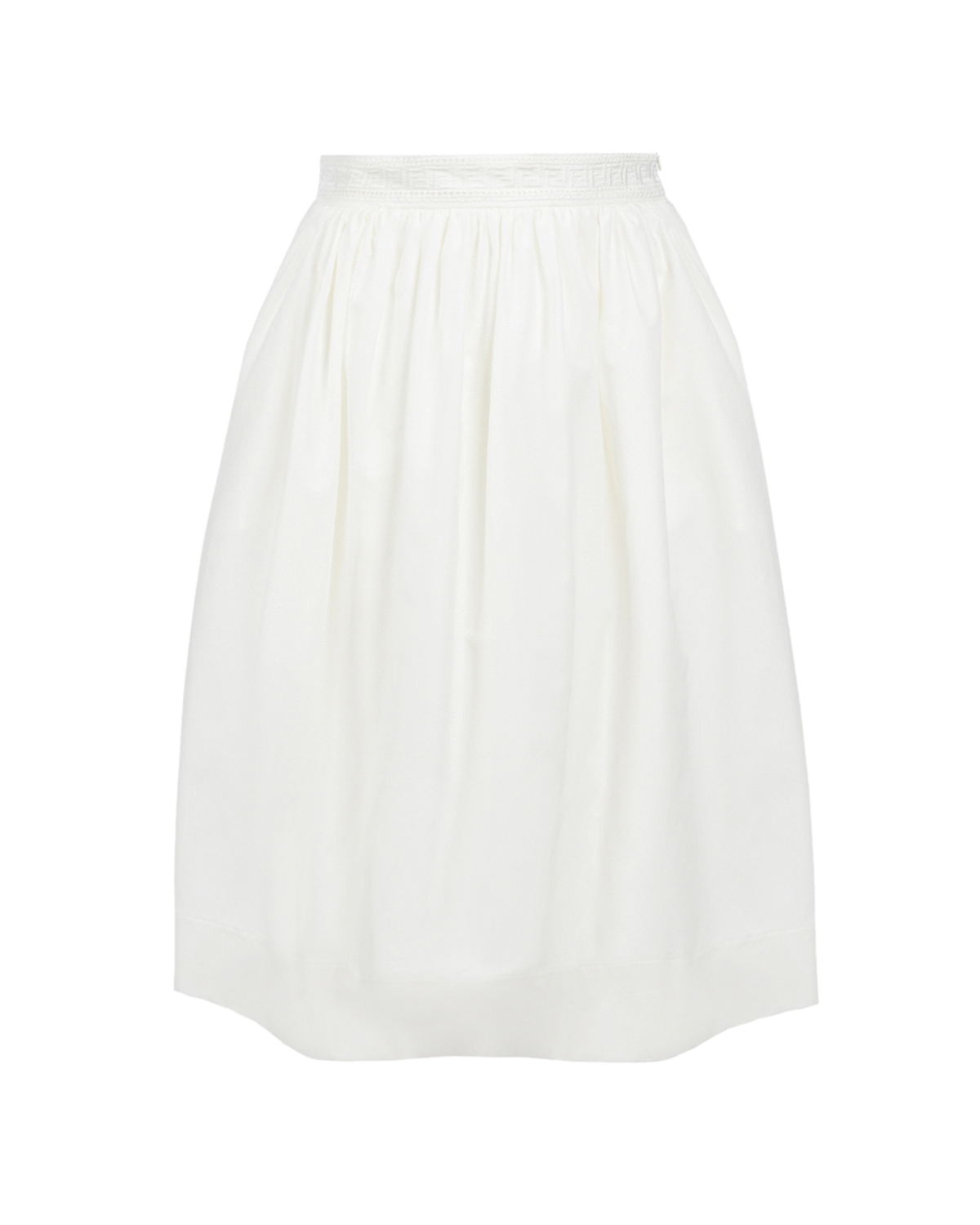 Белая юбка с поясом-резинкой Fendi