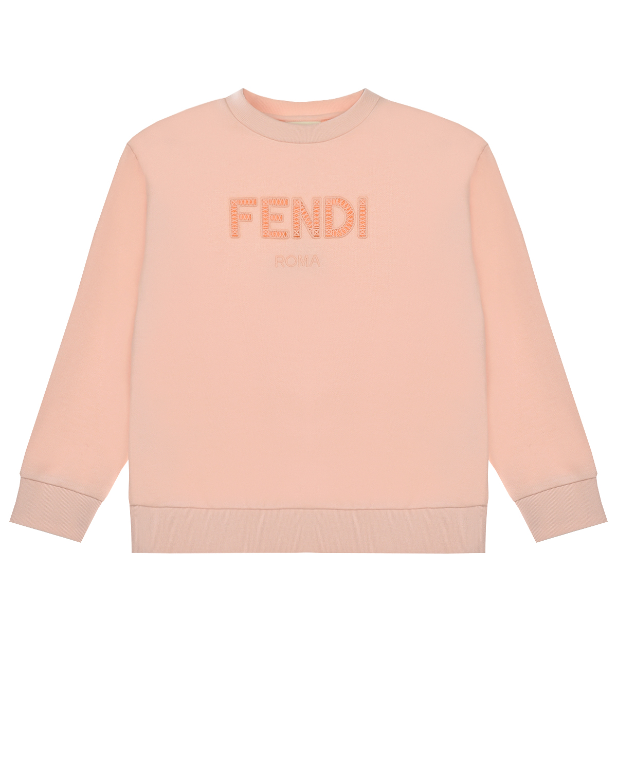 Розовый свитшот с блестящим логотипом Fendi
