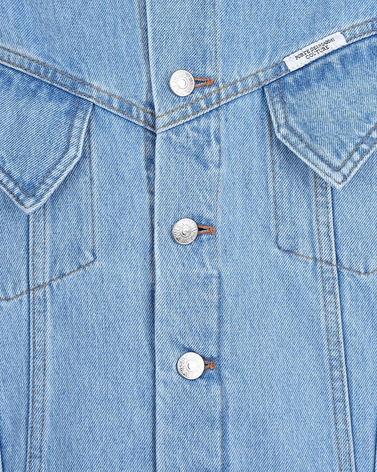 Голубая джинсовая куртка Forte dei Marmi Couture, размер 40, цвет голубой - фото 3