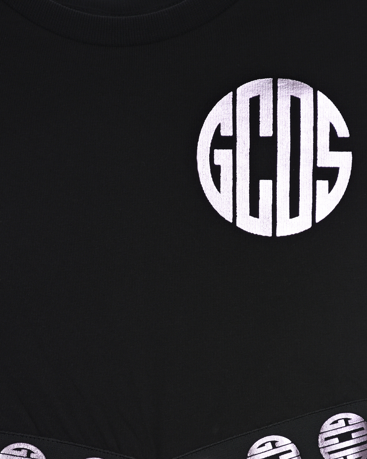 Черный топ с логотипом GCDS детский, размер 140, цвет нет цвета - фото 3